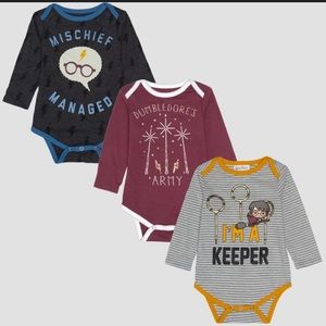 Harry Potter 3-6 Month Onesie Set of 3